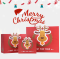 ถุงของขวัญปีใหม่ เทศกาลคริสต์มาสสีแดงเขียว ลายกวางเรนเดียร์ Rudolph Christmas & New Year Paper Bag