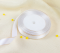 ริบบินผ้า ริบบินซาติน โบว์ผูกของขวัญ สีขาว ขอบทอง แบบหน้าเดียว DIY Ribbon กว้าง 1.5ซม. (25 หลา/ม้วน)