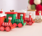 รถไฟคริสต์มาส รถไฟของเล่น รถไฟจำลอง รถไฟไม้จิ๋ว DIY Mini Christmas Wood Train