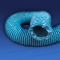 ท่อผ้าใบทาร์โพลีนเส้นใยไฟเบอร์เคลือบพีวีซีสีฟ้า FLEXIBLE DUCT HOSE
