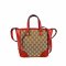 Gucci Bree Tote GG Canvas & Red Leather Small
