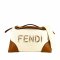 Fendi By The Way Medium Canvas With Logo FENDI Brown White
