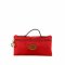 Longchamp Le Pliage Pouch Red With Handle Brown