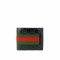 Gucci Gussissima GG Bi Fold Men's Wallet Black Green/Red Strip
