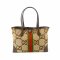 Gucci Ophidia Medium Tote Bag In Jumbo GG Canvas Brown