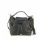 Aigner Drawstring Grained Leather Black