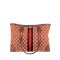 Gucci Ophidia GG Medium Tote Canvas  With Web Burgundy
