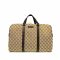 Gucci Boston GG Monogram Canvas Duffel Travel Bag Beige