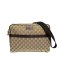 Gucci GG Canvas Zip Messenger Bag  Beige/Brown 449173