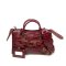 Balenciaga Metallic Edge Small Croco Embossed  Matte Maroon GHW