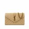 Saint Laurent Envelope Small Bag In Mix Matelasse Grain De Poudre Embossed Leather Beige