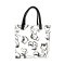 Karl Lagerfeld Floral Tote Reversible Nylon Black White