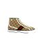 Gucci High Top Sneaker Alta Tennis List Green Beige Size 8,5