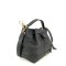 Aigner Drawstring Grained Leather Black
