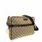 Gucci GG Canvas Zip Messenger Bag  Beige/Brown 449173