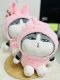 TOY005 ตุ๊กตาแมวขนนุ่มปุกปุยน่ารัก ใส่หมวก สีชมพู