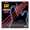 DR Strings Neon Red Bass 45-125 Medium 5 String (NRB5-45)