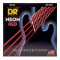 DR Strings Neon Red Bass 45-105 Medium 4 String (NRB-45)