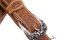 Magrabo Twin Buckle TS Embossed Cocco Pros Brown 7 cm Skull & Roses Silver buckle