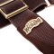 Magrabo Stripe SC Cotton Washed Marrone 5 cm terminali Twinkle Marrone Scuro, fibbia Recta Ottone