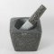 Square stone mortar with pestle 5.5"x5.5"
