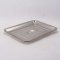 Stainless steel square tray with holes 40x30x2 cm.