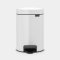 Pedal Bin 3L White Soft Closing, Plastic Inner Bucket