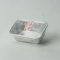 Square foil cup with lid and spoon size 170 ml.