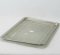 Stainless steel square tray with holes 60x40x2 cm.