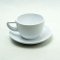Large coffee mug set with saucer white