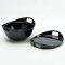 Bowl lid with ears 6.75 " Black