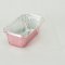Square foil cup with lid 500 ml. pink
