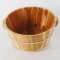 Wooden bowl with stainless steel container 33 x H. 19 cm.
