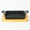 Cast iron pan 11x16 cm. with wooden tray