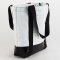Shoulder bag with zipper 44.5x38x13 cm. White-Black