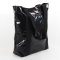 Shoulder bag with zipper 44.5x40x13 cm. Black-Black