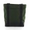 Shoulder bag with zipper 42x38x13 cm. Olive green-Black