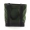 Shoulder bag with zipper 42x38x13 cm. Olive green-Black