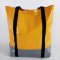 Shoulder bag size 43x40x12.5 cm. yellow-light gray