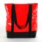 Shoulder bag with zipper 44.5x40x13 cm. Red-black