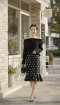 B9805 Kissing Dot Pencil Skirt