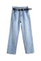 BI11901 High Waist Blue Boyfriend Jeans