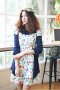 DI8102 Navy Floral Dress- Vanille