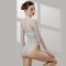 บอดี้สูท Bodysuit ผ้าเมช ผ้าตาข่าย ซีทรู บอดี้สูทซีทรู บอดี้สูท คอเต่า แขนยาว เชอรีล่อน Cherilon