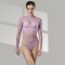 บอดี้สูท Bodysuit ผ้าเมช ผ้าตาข่าย ซีทรู บอดี้สูทซีทรู บอดี้สูท คอเต่า แขนยาว เชอรีล่อน Cherilon