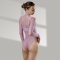บอดี้สูท Bodysuit ผ้าเมช ผ้าตาข่าย ซีทรู บอดี้สูทซีทรู บอดี้สูท คอเต่า แขนยาว เชอรีล่อน Cherilon