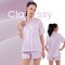 ชุดนอน Cherilon Classy Collection เสื้อคอวีแขนสั้น และกางเกงขาสั้น สีชมพู รหัส FHCSY2-PI