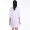 EMBROIDERY DRESS กระโปรงแขน 3 ส่วน - คอกลม ตกแต่งเทปด้านหน้าและแขน สีขาว รหัส LNTS25