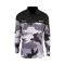 Venture Mens L/S Fishing  POLO Black Camo