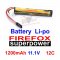 FireFox 11.1V 1200mAh 12C Li-po